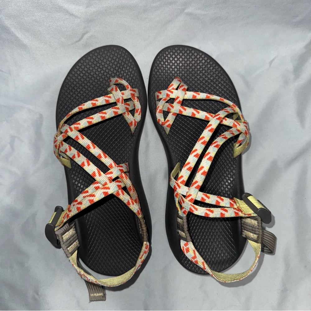 CHACOS ZX/2 CLASSIC PRISM YELLOW SPORT WATER HIKING SANDAL SIZE 8